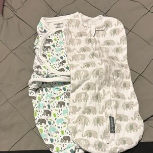 Love to Dream Gray and Blue Elephant Sleep Sacks